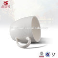 Wholesale dinnerware pure white ceramic tea coffee cup with saucer